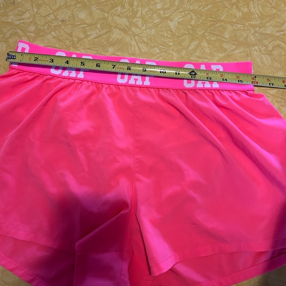 GAPFit Womens L Neon Pink Running Shorts Elastic Waistband Lined Stash Pocket - Picture 5 of 6